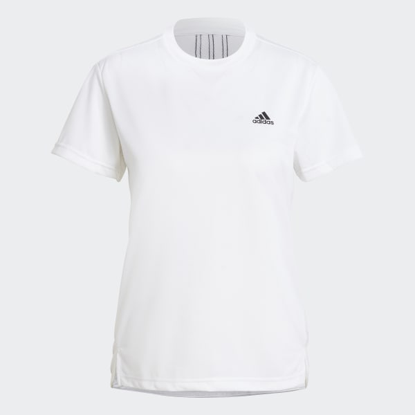 Bialy AEROREADY Designed 2 Move 3-Stripes Sport Tee