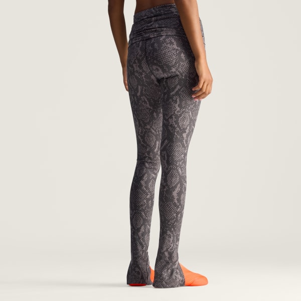Marrom Legging Estampada Roll-Top e Barra Aberta adidas by Stella McCartney Training