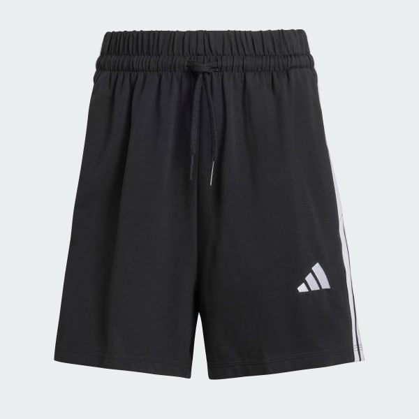 Zwart Essentials 3-Stripes Cotton Short