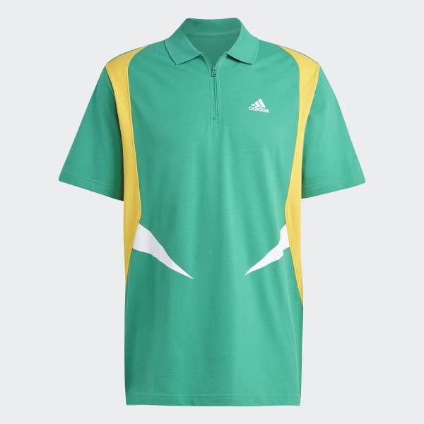 Green Colourblock Polo Shirt Tee