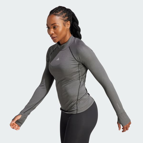 Black Techfit AEROREADY Warm Long-Sleeve Top Training Long-Sleeve Top