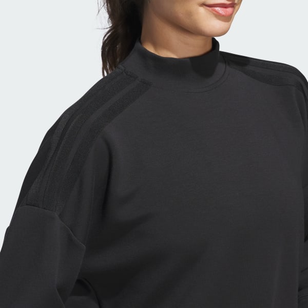 adidas Beyond The Course Mock Sweatshirt - Black | Free Shipping