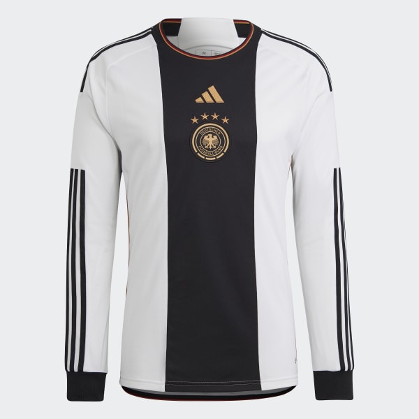 Hvid Germany 22 Long Sleeve hjemmebanetrøje HM277