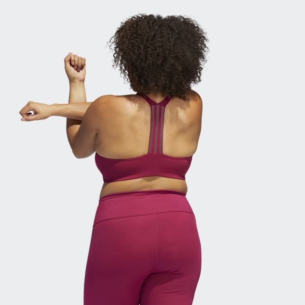 Red adidas Powerimpact Training Medium-Support Bra (Plus Size) ZQ447