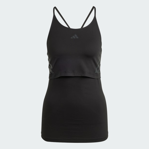 Negro Playera sin Mangas de Maternidad