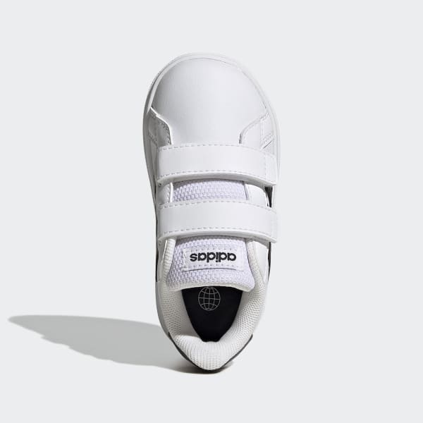 White Grand Court Lifestyle Hook and Loop Shoes