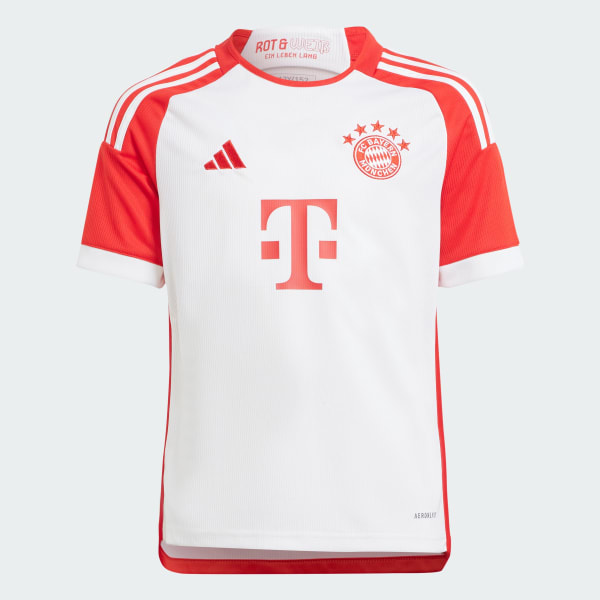 Branco Camisola Principal 23/24 do FC Bayern München — Criança