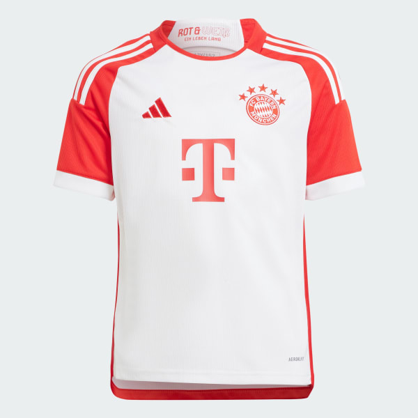 Hvit FC Bayern 23/24 Hjemmetrøye, barn