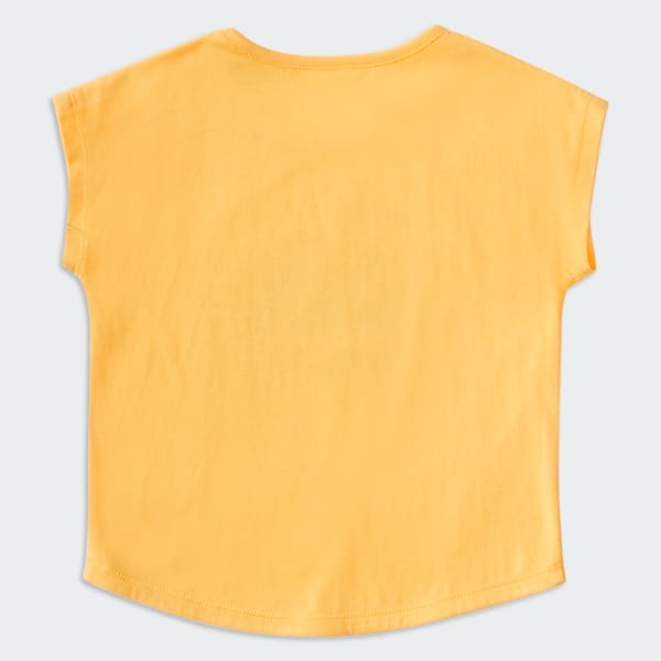 Yellow Sleeveless Tee All Over Print Woven Short Set