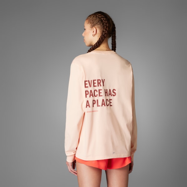 Ροζ Runners Long Sleeve Tee (Gender Neutral)