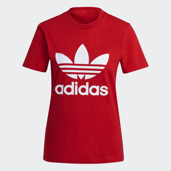 Polera adidas roja hot sale