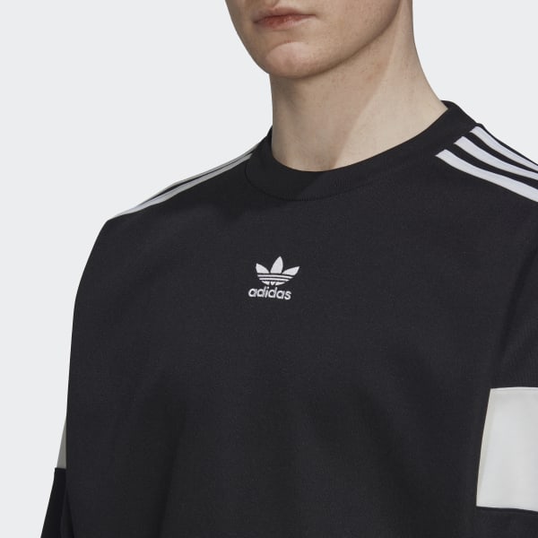 Negro Sudadera cuello redondo Adicolor Classics Cut Line