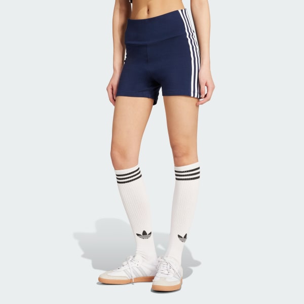 Blauw Adicolor 3-Stripes Booty Shorts Co