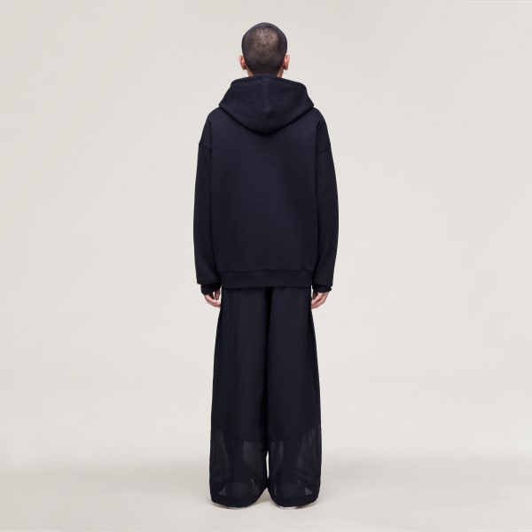 สีดำ เสื้อฮู้ดผ้าเทอร์รีย์ขูดขน Y-3 GFX