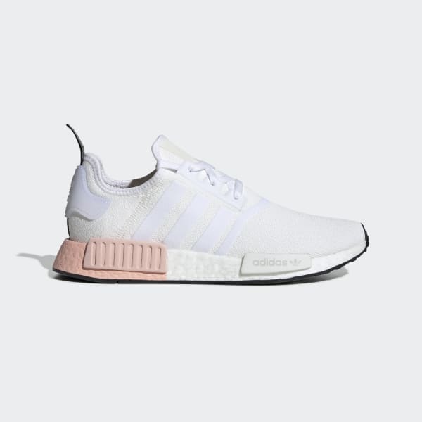 Men's NMD R1 Cloud White and Pink Shoes 