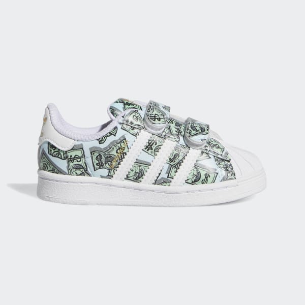 Λευκό Jeremy Scott Money Print Superstar Shoes