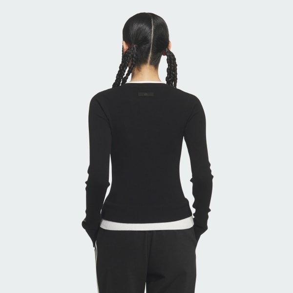 ブラック プレミアム 3S ボタン クルーネック スウェット