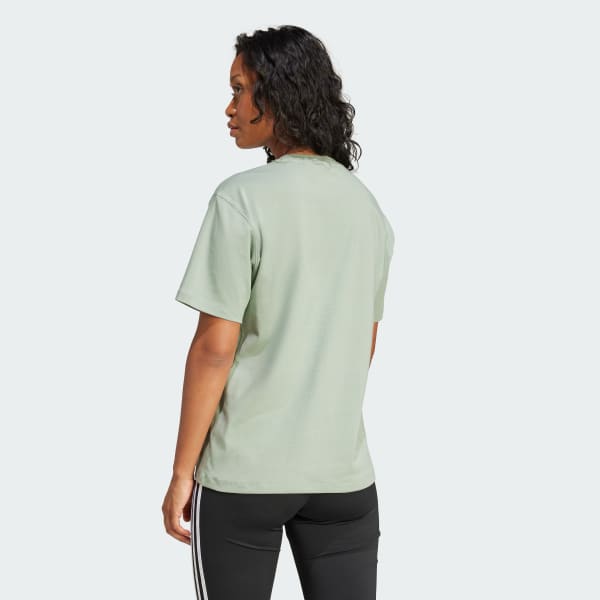 สีเขียว เสื้อยืดทรงเรกูลาร์ Trefoil