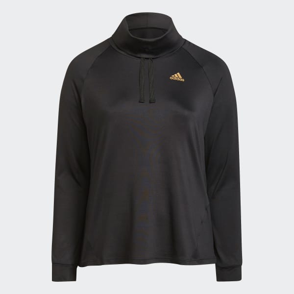 Black Designed to Move Sport Warm High-Collar Sweatshirt (Plus Size) IRZ41