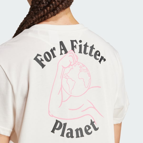 adidas Les Mills For A Fitter Planet Graphic Tee - White