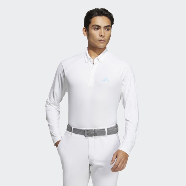 White AEROREADY Lightweight Long Sleeve Polo Shirt