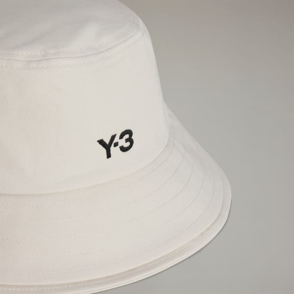 Grey Y-3 3-Stripes Bucket Hat