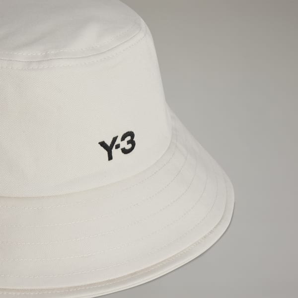 adidas Y-3 3-Stripes Bucket Hat - White | Free Shipping with