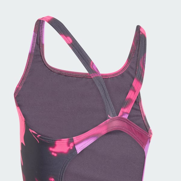 Roxo Fato de Banho com Costas em V - Criança