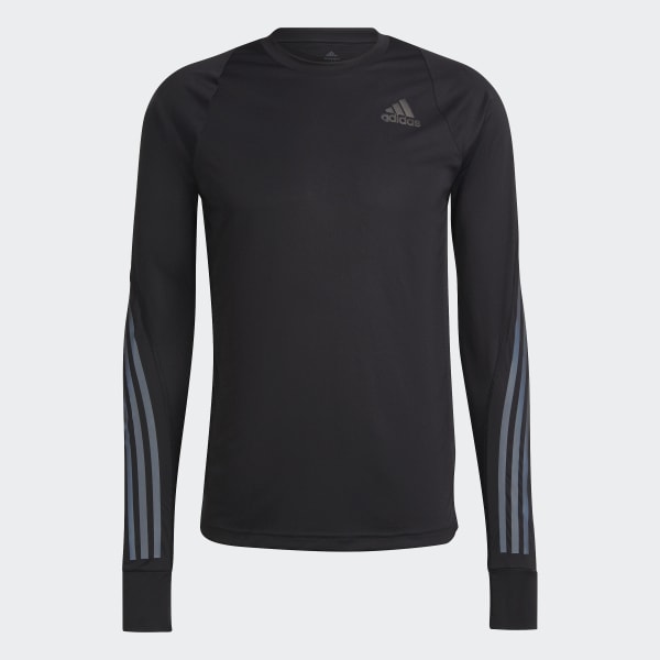 Preto Camisola 3-Stripes Run Icon VE892