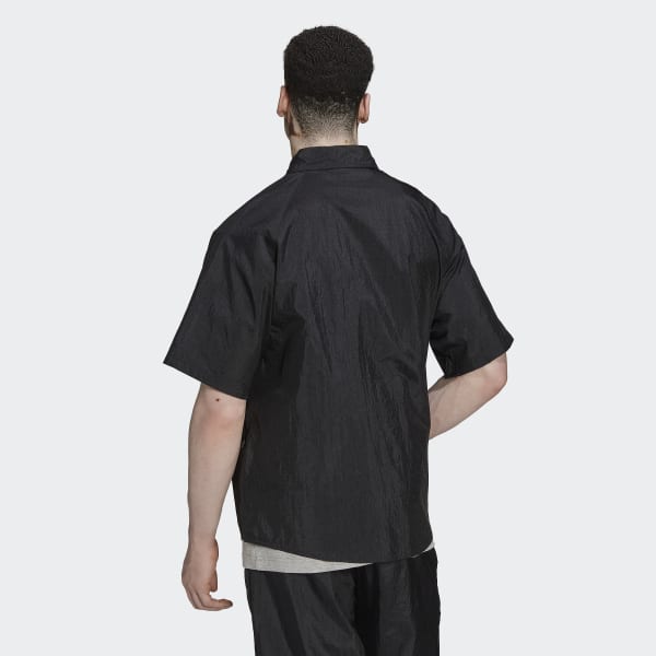 Schwarz Reveal Short Sleeve Hemd