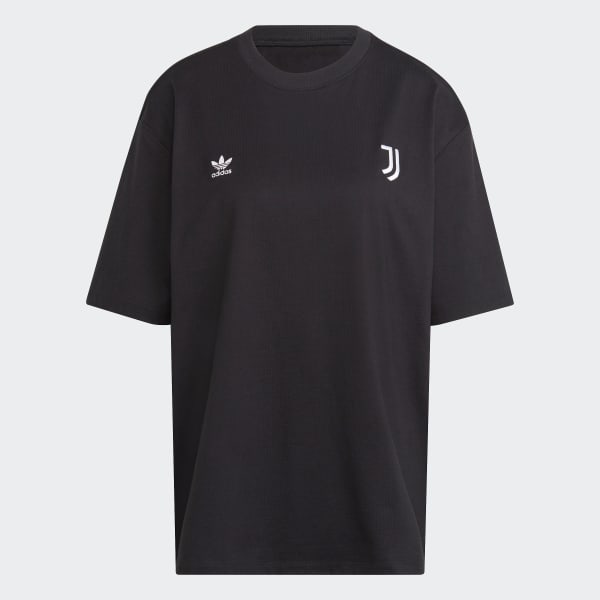 Black Juventus Essentials Trefoil T-Shirt BWU53