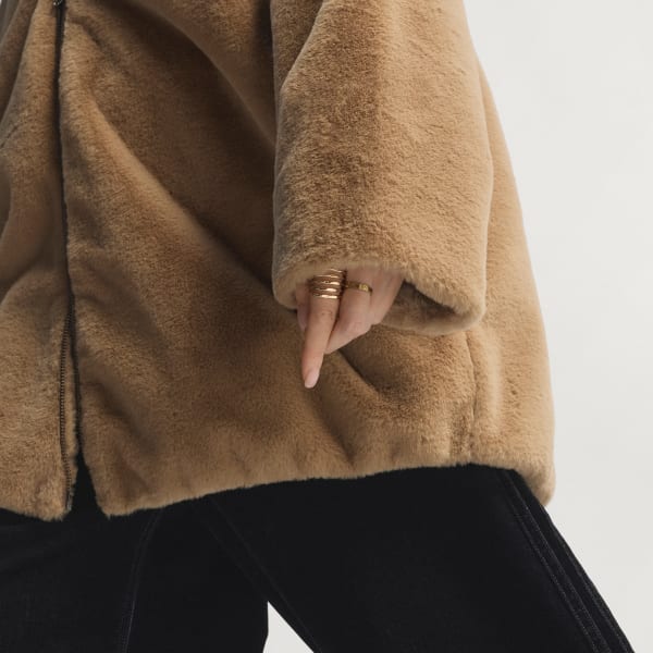 adidas Fur Jacket - Brown | Free Shipping with adiClub | adidas US