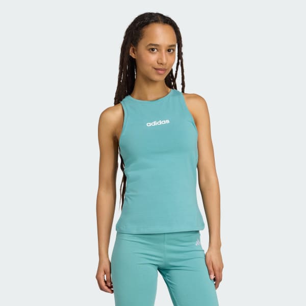 Turquesa Musculosa Essentials Linear Slim Algodón