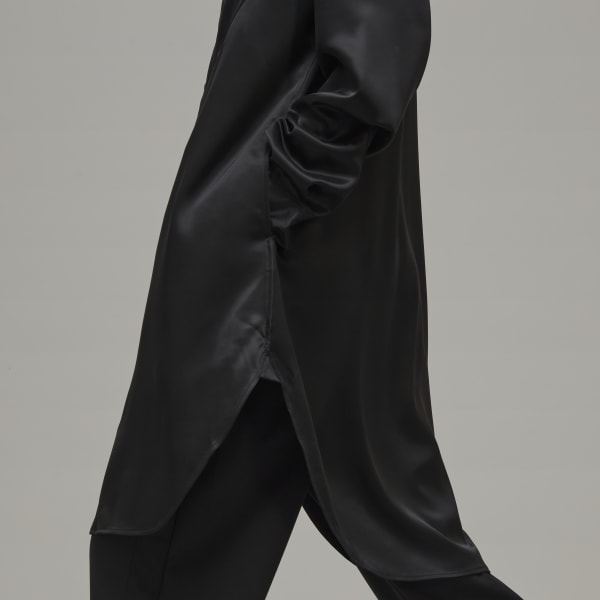 Czerń Y-3 Classic Tech Silk Shirt Dress QF679