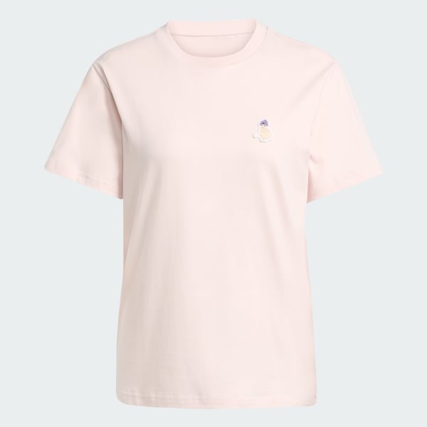 สีชมพู เสื้อยืดพิมพ์ลาย Cat Patch3