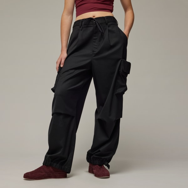 Negro Pants Cargo Y-3 Refined Woven