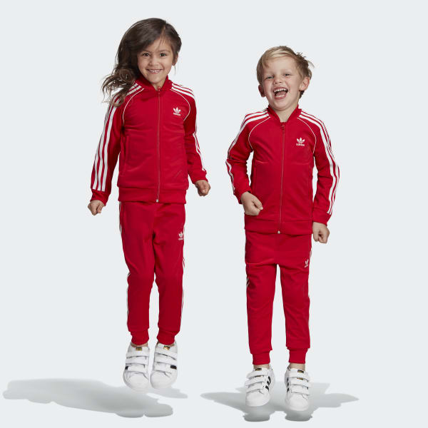 adidas red tracksuit boys