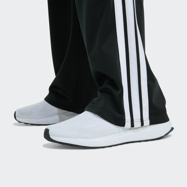 Black Elastic Waistband Tricot Wide Leg Pants

