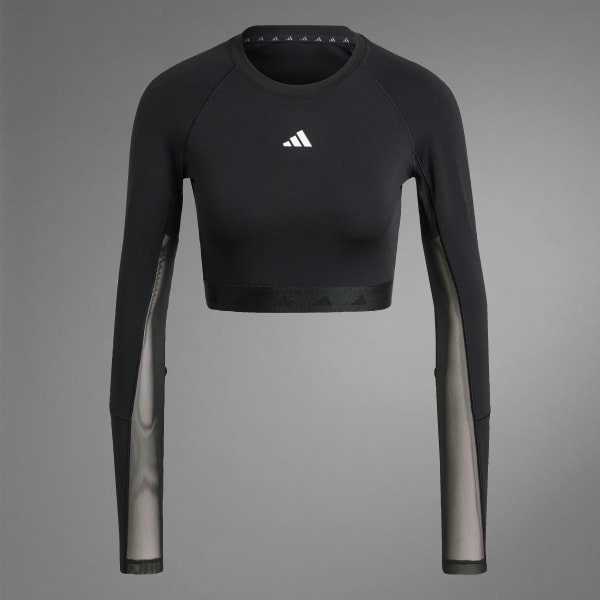Adidas long sleeve crop clearance