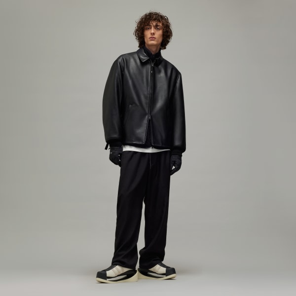 アディダス Y-3 PLEATHER BOMBER JACKET - ブラック | アディダス ジャパン
