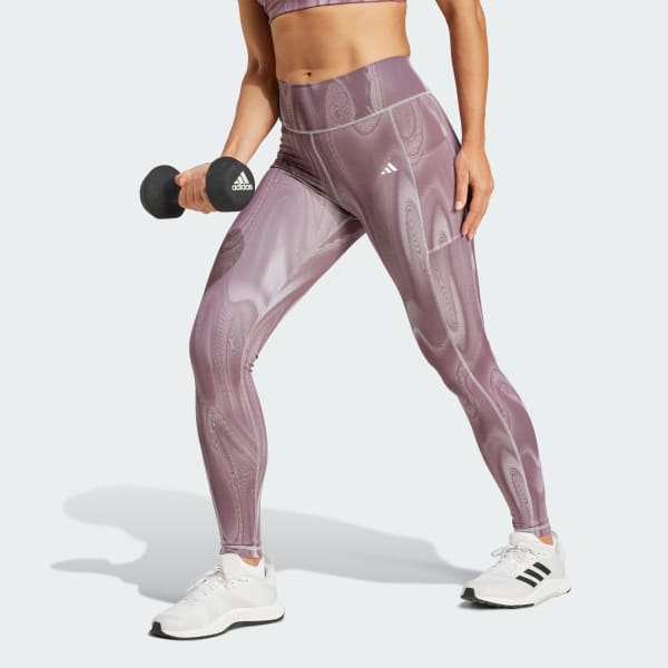 Grau Optime Full-Length Print Leggings