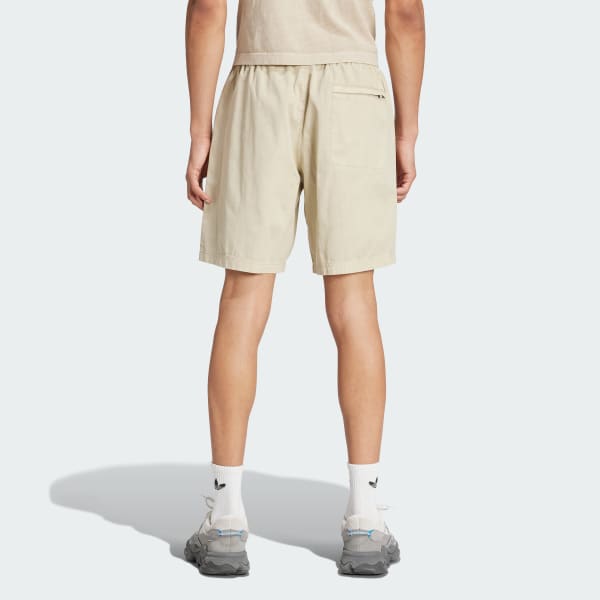 Beige Trefoil Essentials+ Dye Woven Shorts