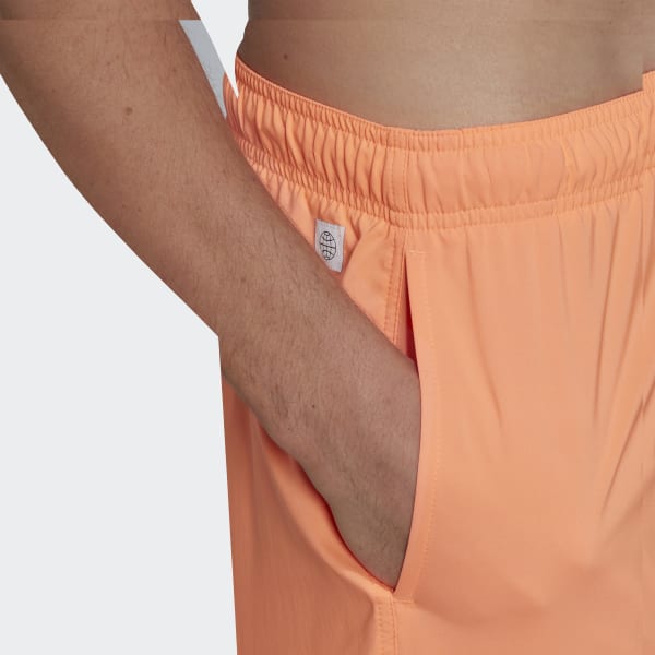 Pomarańczowy Short Length Solid Swim Shorts LBS88