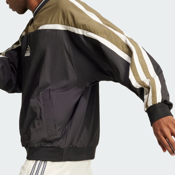 adidas ナイロンプルオーバー アディダス 90s adidas Logo Nylon Pullover Jacket 青オレンジ M アディダス