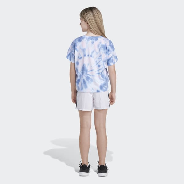 White Allover Print Oversize Tee