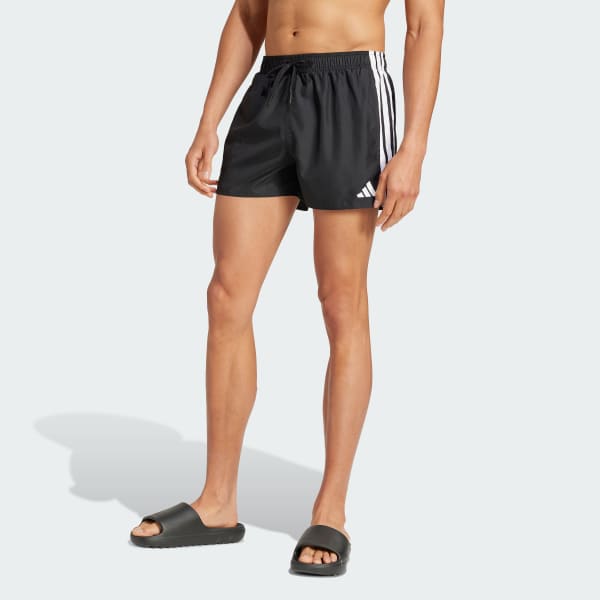 cerná Plavecké šortky 3-Stripes 3-Inch