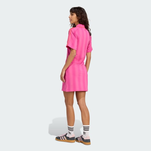 Rosa Vestido Football Inspired Graphic