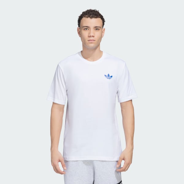 White adidas Originals Trefoil Car Tee