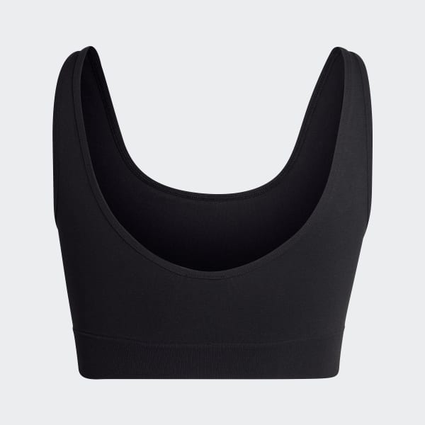 Czerń Active Seamless Micro-Stretch Scoop Lounge Bra HPO57