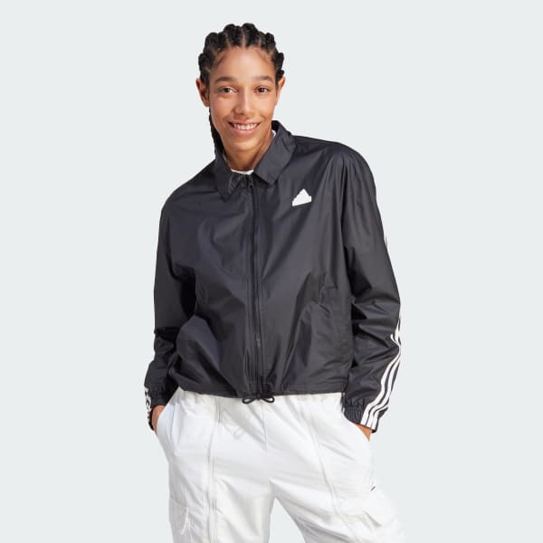 Black Future Icons 3-Stripes Woven Windbreaker